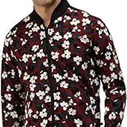 veirdo Geometric Print Zip Up Cotton Shacket/Jacket for Men (VSK01BKPT002)-picture-29