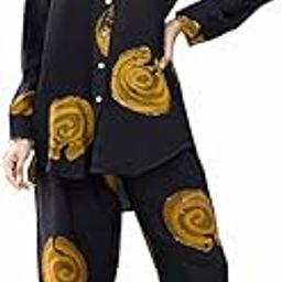 Black Muslin Handputai Straight Co-Ord Set-image-5