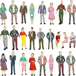 Enakshi (LABEL) 50 Pieces 1:50 HO Scale People Figures for Train Station Miniature Scenes-image-56
