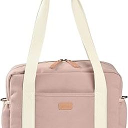 Béaba Paris Baby Changing Diaper Bag,Multifunctional Tote Diaper Bag With 10 Pockets And Changing Mat Lunch Pouch & Trolley Attachment,Wide Opening, Comfortable Shoulder Straps(Pink)-21