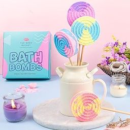 THE BODY BUCKET - Peachy Blush Lollipop Bath Bombs 75 gms Each (Pack of 4) – Natural Handcrafted Aromatic Fragrance - Perfect Bath Gift for Kids, Men & Women-image-88