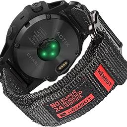 Nylon Watch Strap Compatible with Garmin, Sports Watch Band for fēnix 8 AMOLED 43mm/7S/7S Pro/Fenix 6S/Fenix 6 pro/Fenix 6 Solar/Fenix 5S/Fenix 5S plus/Forerunner Replacement Watch Band for Men-image-35