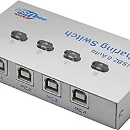 SinLoon Printer Splitter,USB Printer Sharing Switch4 Ports,4 PCs Share 1 USB Device,High Speed Sharing Switcher Printer Scanner External(1 to 4)-17
