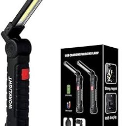 VIHM LED Work Lights,USB Rechargeable COB Light with Magnetic Base 360°Rotate and 4 Modes, Folding Flashlight Inspection Mechanic Light for Car Repairing, Workshop, Household and Emergency Use-34