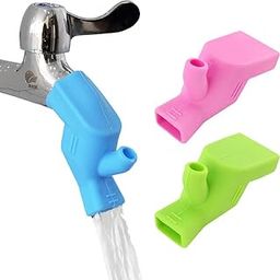 Woffely Pack Of 2 Flexible Silicone Polished Faucet Extension||Tap Extender For Wash Your Face||Faucet Extender For Drink Water||Fauce For Kitchen & Bathroom [Multicolor]-image-19
