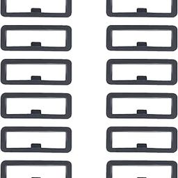 YAQQ 12 Pack Rubber Watch Strap Replacement Watch Band Holder Compatible with Garmin Fenix 5, Fenix 6 and Forerunner 935/945/735xt/745 Watch Strap Fastener Ring Security Loops 22mm Black-picture-12