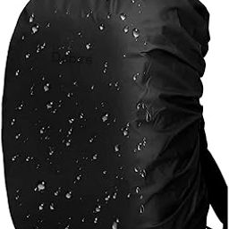 Anjaney Mart Waterproof Bag Cover 40L to 50L Rain for Backpack Bags Rubberized 100% Heavy Nylon Material, Rainproof (Color : Black)-image-1
