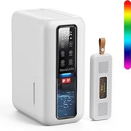 Dehumidifier for Home, 320 sq. ft Dehumidifiers for Bathroom, Bedroom, Living room, Closet with 68OZ Water Tank, Moisture Absorbers, Auto Shut Off, Auto Humidity Control, 7 Colors LED Light, White-image-14