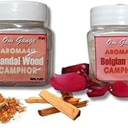 Om Gange Aroma4U Natural Camphor Tablets with Sandalwood and Rose, 300g, Set of 2 Premium Pure Kapoor-image-43