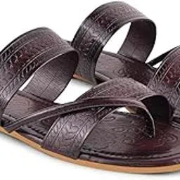 blinder Women's Strappy Flat Sandals, Textured Design, Gum Sole, Toe Ring Style-picture-33