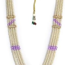 Mens Necklace, Specially for Groom,Pearl with Four Layered Design For Men-image-73