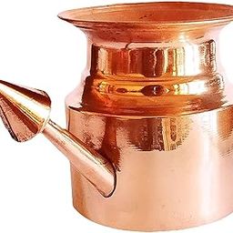 Copper Neti Pot for Jal Neti, 300ml (Nasal Cleansing, Allergy Relief-image-82