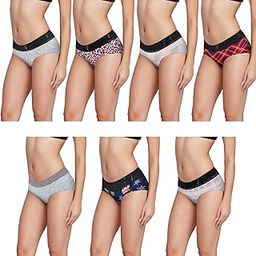 Women Polyester High Waist with Full Coverage Inside Elastic & Finish in Breathable Polyester Fabric & Super Soft Elastics Panty (Pack of 7 Multicolor)-image-23