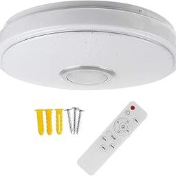 Smart LED Ceiling Light Bluetooth Music Speaker RGB with Remote Style 1 33cm-image-50