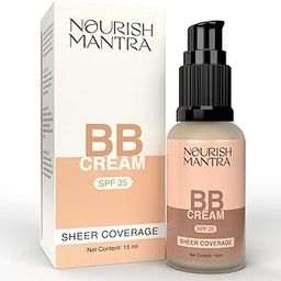 Nourish Mantra BB Cream with SPF 25 | Best For No-Makeup-Makeup Look | Enriched with Niacinamide & Aloe Vera | Suits All Skin Types | For Women | 15 ml-14