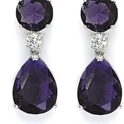 Luxurious Green American Diamond Stone Drop Earrings for Women-image-75