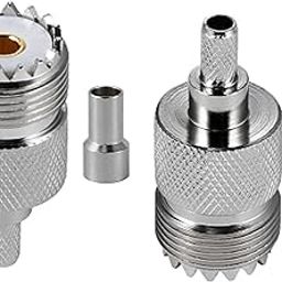 NISTECH UHF SO-239 Female Connectors 50 Ohm SO239 Female Jack Crimp RF Coax Connector Adapter for RG58 LMR195 RG142-1pc.-image-88