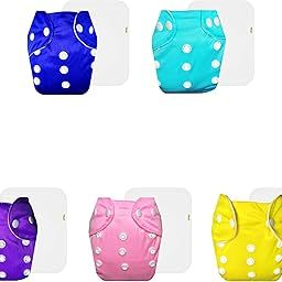 Dumbledo Lite Cloth Diaper with Cotton Insert (Pack of 5) | Snug Fit | Reusable & Washable | Easy to Clean | Perfect for Indian Summers | 3 Months – 2 Years | Unisex Baby-27