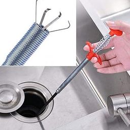 Thrifty Shopper Hair Catching Overflow Drain Cleaner Wire Spring Sink Cleaning Stick Tool-image-30