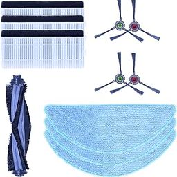 Reverbo Replenishment Kit | Replacement Parts | Accessories Compatible with Ecovacs Deebot U2 Pro | Main Brush, 4 Spinning Side Brush, 3 Filters and 3 Mop Cloths-0