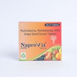 NaproVit Multivitamin & Multimineral Tablets with Grape Seed Extract – Daily Immunity, Energy, and Antioxidant Support – 15 Tablets-image-58