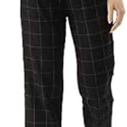 women Checks Woven lounge pyjama - Pure cotton, relaxed fit, Ultra soft (Black;XL)-image-63