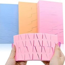 DOLOVEMK 72 PCS/Pack Makeup Wedges,Makeup Sponge Blender Smooth Foundation Sponge Powder Puff,Cosmetic Wedges (Pink, blue, or)-33