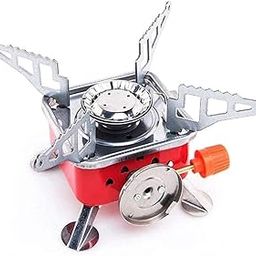 Hocimit Camping Stove Gas Stove Folding Furnace Portable Square-Shaped Gas Butane Burner Camping Picnic Folding Stove Camping Hiking Picnic Cookout (1), Alloy Steel-image-12