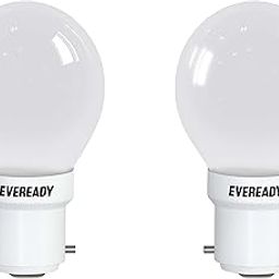 Eveready LED Deco | 0.5W LED Bulb | Lifespan of Up to 30000 Hours | Instant Start | 1 Year Warranty | Low Maintenance & Energy Efficient | Cool Daylight (6500-7500K) | B22 | White | Pack of 2-23