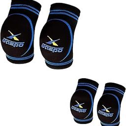 jaspo Protec 4 Knee & Elbow Performance Gear: Unisex Knee and Elbow support Caps for Ultimate Comfort in Gym Workouts, dancing, skating, cycling, Squats for Men and Women (L, Blue)-11