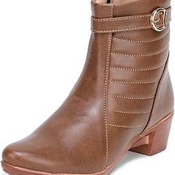 EVER-I Women's Boots | Faux Leather, Trendy, Comfortable, Zipper Boots for Casual, Outdoor and Holiday Outings-image-34
