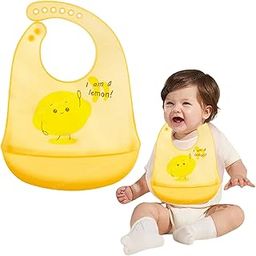 FunBlast Silicone Baby Bib with Adjustable Strap - Waterproof Baby Bib for Feeding & Weaning, Non Messy Easy to Clean, Baby Bibs, Reusable Bibs for 6 to 12 Months Babies, Toddlers-20