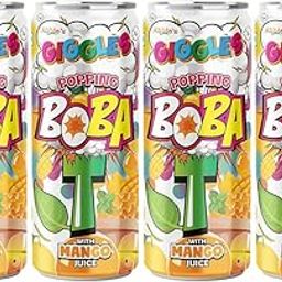 Abbie's Giggles Popping Boba Bubble Tea Mango Juice Drink 320 ml Pack of 4 Ready to Serve Beverage-image-35