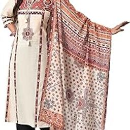 Cotton Women Ecru And Brown Printed Dupatta, Free Size-picture-13