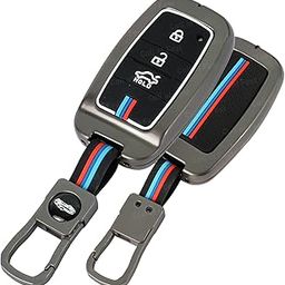 Coll of Fest Metal Silicon Key Protection Cover Compatible with Kia Sonet | Kia Carens | Kia Seltos 3 Button Smart Key Special Feature Visible in Low-Light Condition-image-85