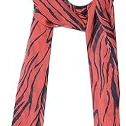 Stylish, Trendy, Brown Floral Printed Chiffon Tassel Scarf, Stole for Girls & Women-image-79