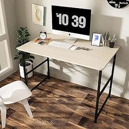 PAZANO Table Study Computer Office Table for Adults 【L90xW60cm】 Computer Table for Work Office Desk,pc Desktop Table,Wooden Table for Office Work with Smooth Edges and Round Corner (Natural)-image-41
