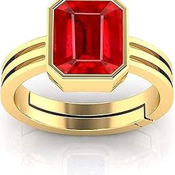 11.25 Ratti /10.00 Carat Ruby (Manik/Manikya/Maneek) Gemstone Panchdhatu Gold Plated Ring for Astrological Purpose (Lab - Teseted)-image-27