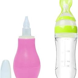 Enorme Baby Silicone Pink Nose Cleaner Nasal Aspirator and Silicone Easy Squeezy Spoon Food Feeder-image-13