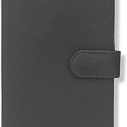 Black Unisex Genuine Leather Passport Holder - Travel Friendly Passport Wallet with 8 Card Holder Slot-29