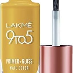 LAKMÉ 9 to 5 Primer + Glossy Finish Nail Color, Mustard Master, 6 ml-image-21