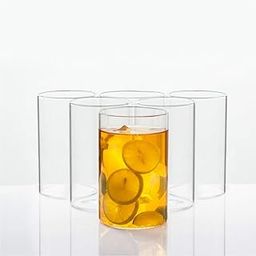 SignoraWare Illusion Borosilicate Glass Set of 6, Heat-Resistant Drinking Glasses, Double Fashioned Glass Lowball Tumblers, Crystal-Clear Juice Water Cups (290mlX6 Glasses, Transparent)-32