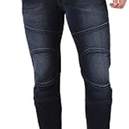 campus sutra Men's Regular Fit Mid Rise Pencil Side-Striped Denim Jeans for Casual Wear | Dark-Wash | Button Closure | Cotton Denim Jeans Crafted with Comfort Fit for Everyday Wear-picture-25