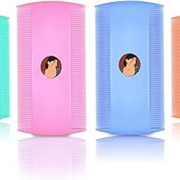 Lice and Nits Removal Comb W Set, 4 Pieces, Multicolour, Fine-Toothed Design for Adults and Kids lice comb for women (Set, 4 Pieces)-image-33
