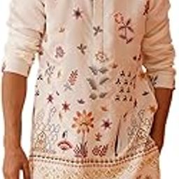 Embroidered Cotton Kurta with Pyjama-image-6