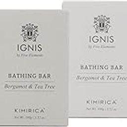 Kimirica Ignis Bergamot and Tea Tree Handmade Bathing Soap Bar For Men, 100% Vegan & Paraben Free, Pack of 4 (4 x 100g Each)-image-61
