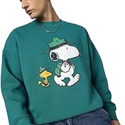 Free Authority Peanuts Printed Oversize Sweatshirt for Men-picture-25