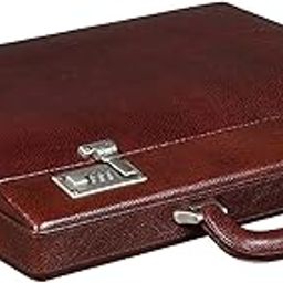 Red Cherry Genuine Leather Combination Fasted Lock Business Cum Official Briefcase for Men-10