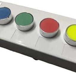 4 Way Control Box with Blue, Green, Red, Yellow Push Button Metal-image-14