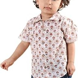 fabindia White Cotton Hand Block Printed Shirt-picture-49